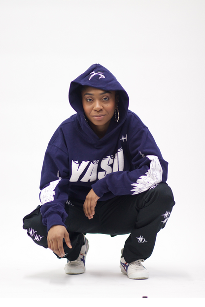 YASU Winged CrsRds Hoodie (Navy)