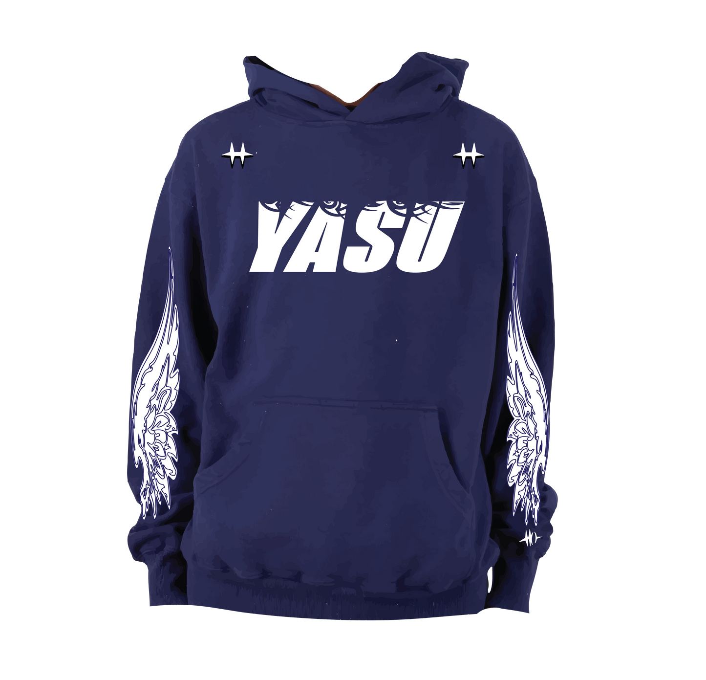 YASU Winged CrsRds Hoodie (Navy)