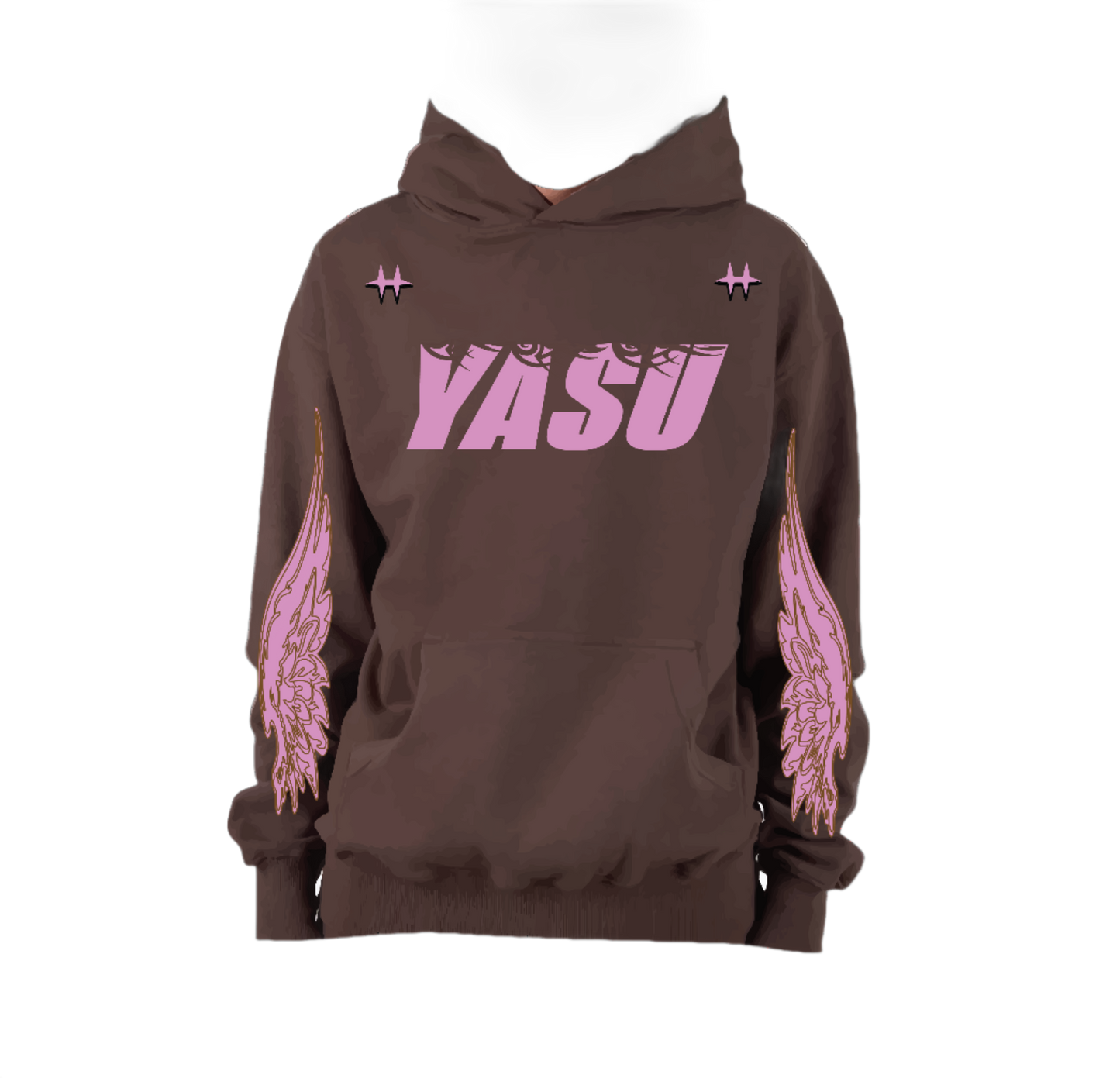 YASU Winged CrsRds Hoodie (Brown)