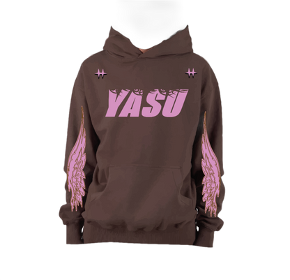 YASU Winged CrsRds Hoodie (Brown)