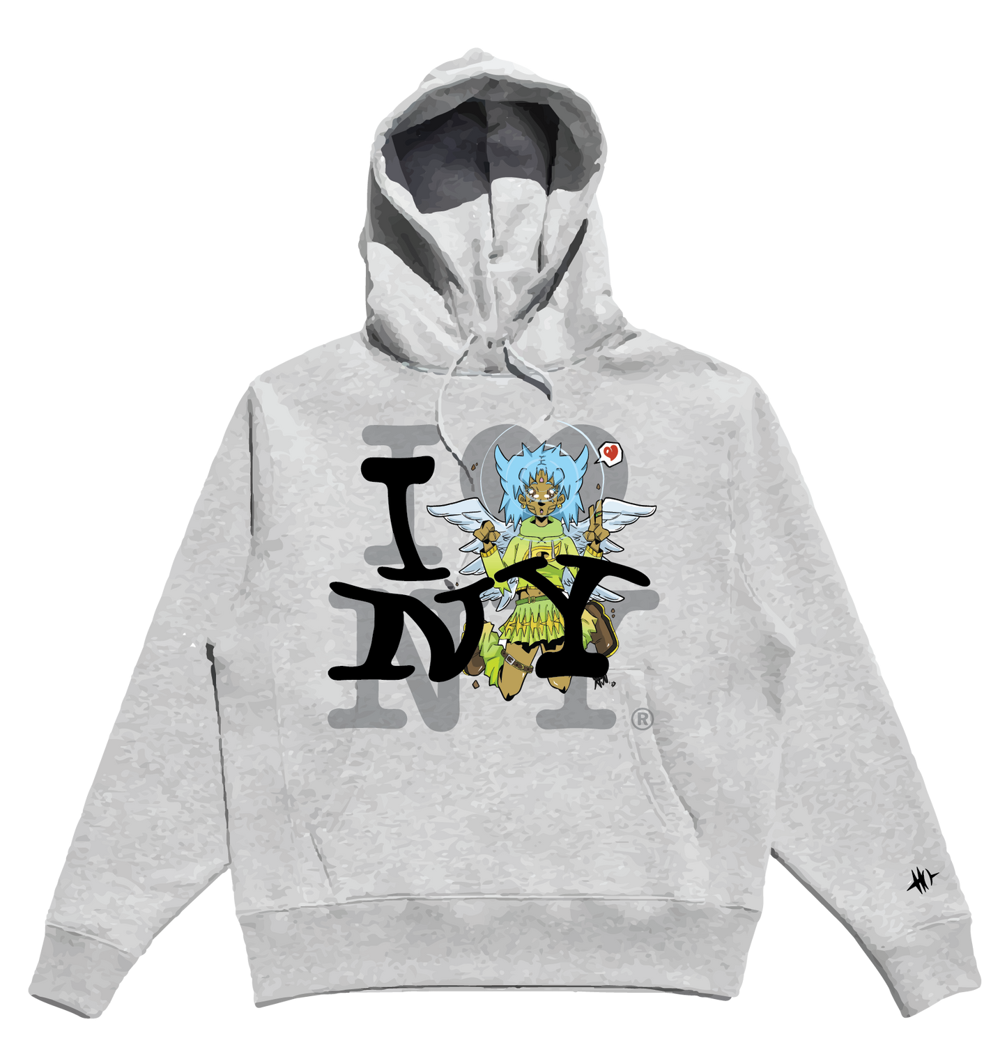 YASU <3 NY Hoodie Grey